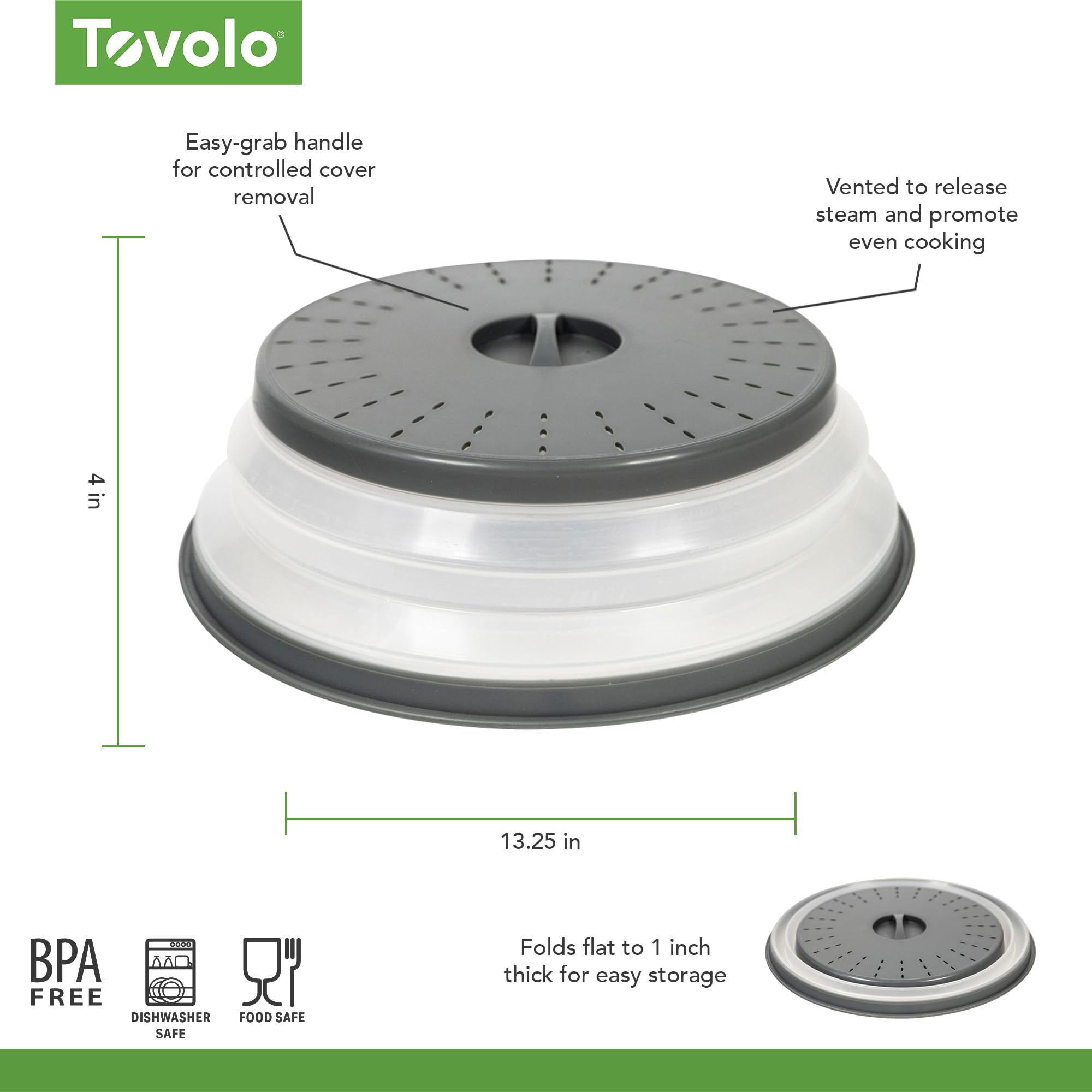 Tovolo, Cover Food Microwave Charcoal